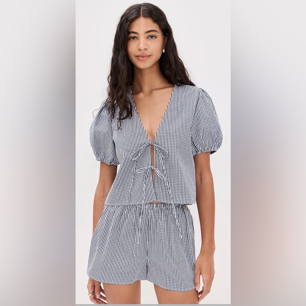 *NWT* O.P.T Wilder Gingham Shorts Set, Size SMALL